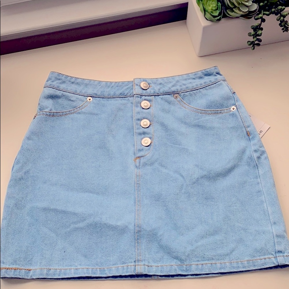 High Waisted Denim Skirt